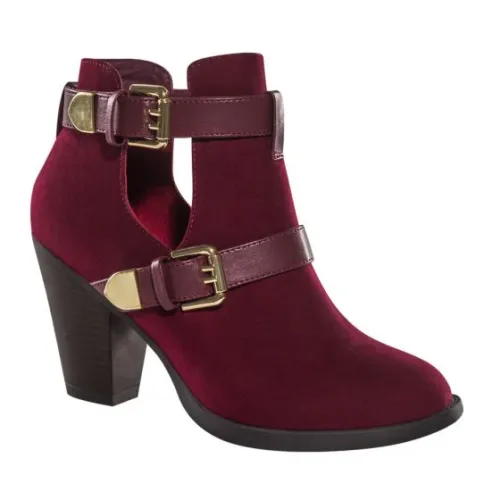 Botines de tacon vino